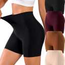 Knowyou Womens Seamless Boy Shorts Underwear No Show Boxer Briefs Stretch High Waisted Panties for Ladies Shorts Anti Chafing (L)