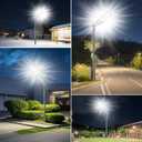 9500W Solar Street Light Outdoor Waterproof, 250000LM Large Commercial Light Solar Powered Dusk to Dawn LED Security Flood Lights with Remote/Motion Sensor, IP67 for Parking Lot/Garden/Yard