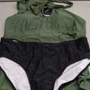 ZAFUL Women's Tankini Swimsuits Cut Out Crisscross Tankini Top with High Waisted Bottom Tummy Control Bathing Suit, 2XL