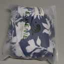 Eomenie Plus Size Swimdress for Women One Piece Swimsuit Tummy Control Swim Dresses Skirt Bathing Suit (X-Large, Blue White Print)