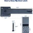 2 Pack Heavy Duty Barn Door Latch, Gate Latch for Wooden Fence, Outdoor Fence Gate, Cattle Gate, Barn Door, Sliding Door, Cabinet, Shed
