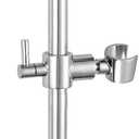 Shower Slide Bar Adjustable Handheld Shower Head Holder Wall Mount - 15inch All-Metal Shower Head Slide Bar Compatible with Bathroom Drill Free Glue Installation - Polished Chrome