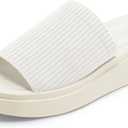 mysoft Women's Platform Sandals Slip On Comfortable Knit Slide Sandals, Size 9.5