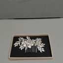 SWEETV Handmade Wedding Hair Comb Clip Rhinestone Bridal Hair Comb Piece, Hair Accessories for Brides Wedding, Silver
