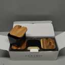 3 Pack Ceramic Condiment Jar Spice Box, Container Seasoning Jars Set with Lids and Spoon for Sugar Tea Coffee Spice Salt pepper for Home Kitchen Counter (Black)