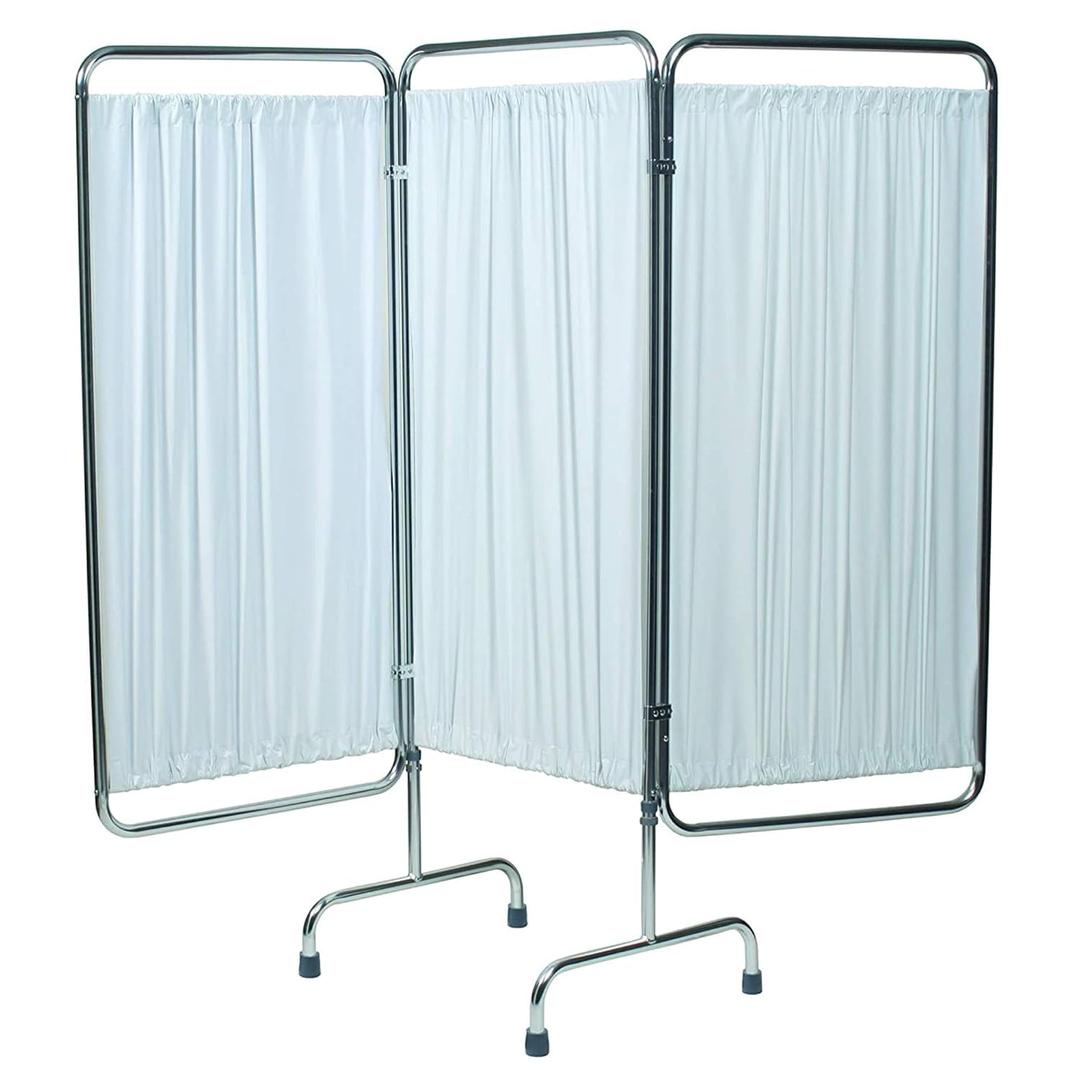 Grafco 3-Panel Medical Privacy Screen with Wheels - Folding & Rolling Room Divider