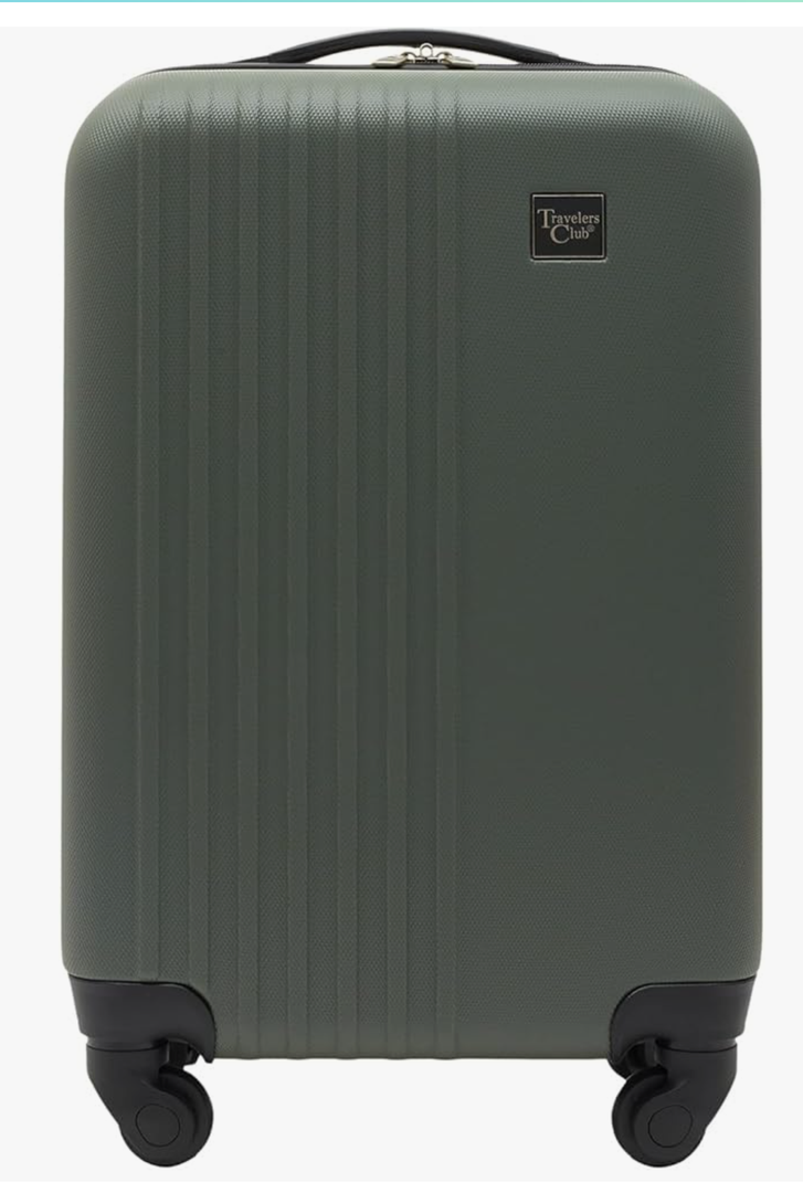 Travelers Club Cosmo Hardside Spinner Luggage, Fern Green, Carry-On 20-Inch