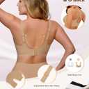 As Fairy Womens Seamless Wireless Comfort Bra with Soft Support No Underwire Push Up T-Shirt Bra Dark Skin 38DD