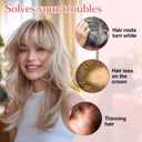 Flufymooz Real Human Hair Toppers for women, 10 Inch Clip in Bangs 100 Human Hair Toppers for Thinning Hair, Cover Hairpiece with 150% Density Silk Base-Chocolate Brown with Blonde