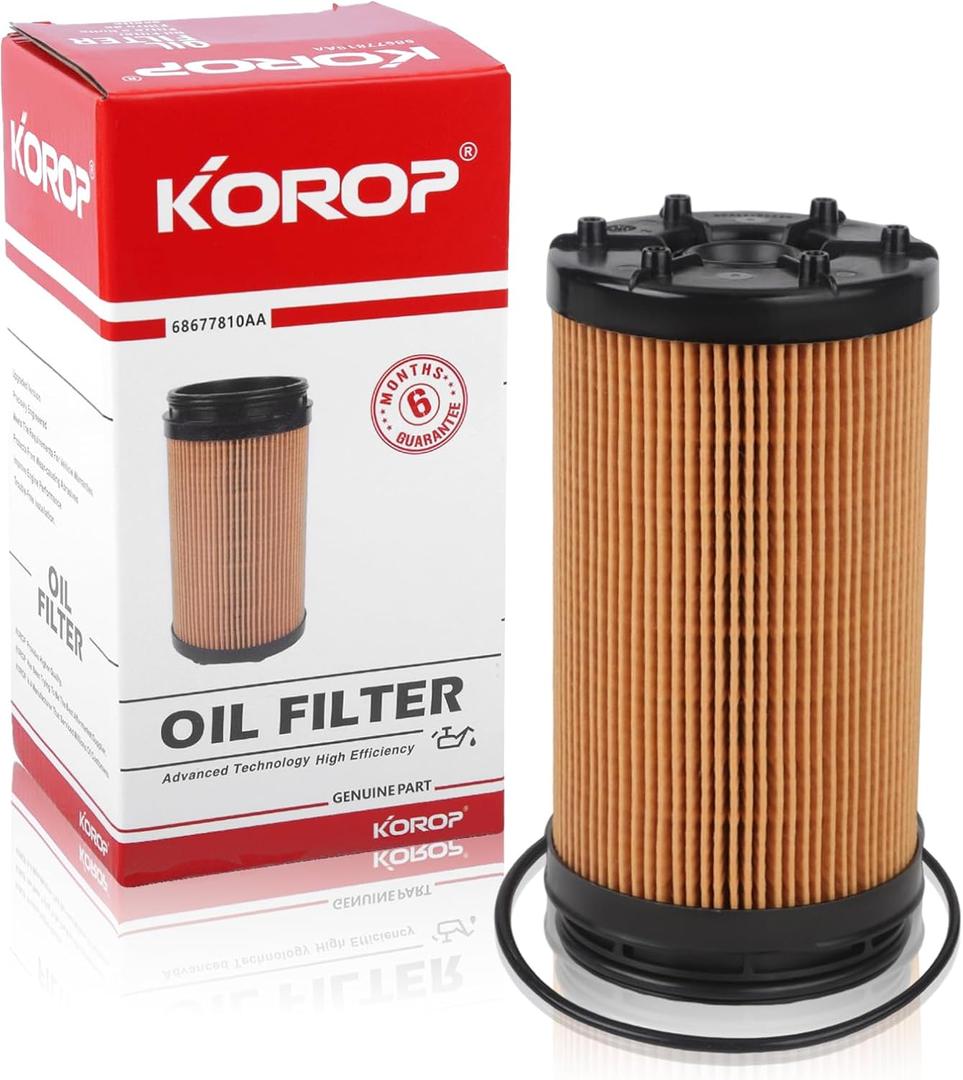 6.7 Cummins Oil Filter Compatible with 2025-2026 RAM 2500 3500 4500 5500 6.7L Diesel Engine Replaces 68677810AA