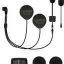 LEXIN Pulse Motorcycle Helmet Speakers with Boom&Button Mics, 40mm Crystal Clear Loud Speakers with Deep Bass, DSP&CVC Noise Cancellation, Type-C Connector, for B4FM/GTX/G2P/G16/G1/MeshCom/Novus