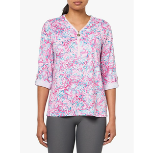 Stella Parker Women's Blouse – Flowy Lightweight Top for Casual, Work, Travel, Or Resort Wear Size L