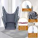 Beeveer 2 Pieces Hammock Chair Hanging Rope Swing Large Swing Chair Seat Cushion Included for Indoor Outdoor Home Bedroom Patio Yard Balcony,Max 300 Lbs(Gray)