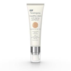 Neutrogena Retinol Treatment & Tinted Facial Moisturizer, Healthy Skin Anti-Aging Perfector, Broad Spectrum SPF 20 Sunscreen & Titanium Dioxide, Blendable Sheer Coverage, 40 Neutral to Tan, 1 fl. Oz
