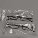 DoubleTake 2 Pairs of Classic Readers in Slim Pen Clip Portable Hard Case Reading Glasses +2.00
