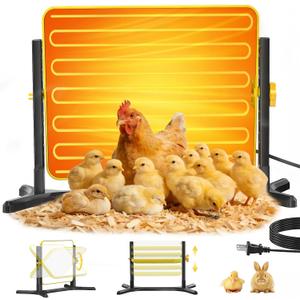 Brooder Plate for Chicks, 50-158F Brooder & Chicken Heater for Coop with Smart Thermostat, UL certified Radiant Chick Heat Plate for Poultry, 5-Height & 360 Adjustable Angle, Winter Heating