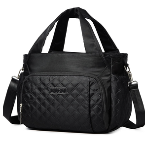 Medium Tote Bag for Women, Quilted Crossbody Shoulder Bags for Women with Zipper, Handbag Purse Top Handle Satchel