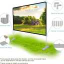 Projector Screen with Stand 120 inch 16:9 HD 4K Outdoor Indoor Projection Screen for Home Theater 3D Fast-Folding Projector Screen with Stand Legs and Carry Bag Projection Movie Wrinkle-Free