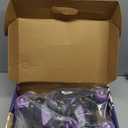 Nattork Roller Skates for Kids Boys Girls, 4 Size Adjustable Rollerskates with Light Up Wheels for Children Beginners for Outdoor Indoor (Large (3-6), Purple)