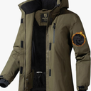 FREE SOLDIER Women's Waterproof Ski Snow Jacket Fleece Lined Warm Winter Rain Jacket with Hood Fully Taped Seams, Size S