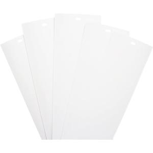 82.5" x 3.5" White PVC Vertical Blind Replacement Slats Curved Smooth (5 Pack)