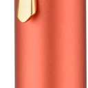 HONG DIAN M2 Mini Fountain Pen with Bent Nib, Sleek Shape Aluminium Short Pocket Travel Pen (Orange Red)