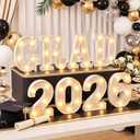 OLANRUN 2026 Graduation Decorations - 8 Pcs LED Marquee Light Up Letters GRAD 2026 for Table & Wall, Class of 2026 Graduation Party Decor Supplies for Kindergarten Preschool High School College, 6.2in