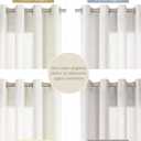 Nanspring Cream Linen Curtains 84 Inches Length for Living Room 2 Panels Set Grommet Light Filtering Gauze Window Sheer Curtain Modern Rustic Farmhouse Burlap Look Textured Semi Sheer Drapes 52x84