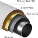 Shower Curtain Rod Tension- No Drill Non-Slip Spring Tension Shower Rod for Window or Bathroom, 43-73 inches Metal Steel, Gold