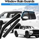 Frontier Rain Guards - Window Visors for Nissan Frontier Crew Cab 2022-2025 2026, Out-Channel Side Window Rain Guards for Frontier Accessories, 4PCS, Black, Car Accessories
