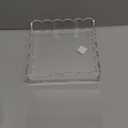 Scalloped Acrylic Tray with Magnetic Mat,Clear Acrylic Photo Display Tray,Pull Out Insert Design Jewelry Organizer,Modern Desk Décor for Home Decor, Office