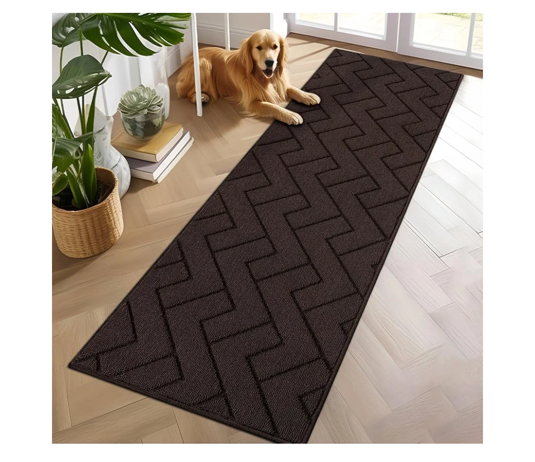 hicorfe Kitchen Rugs,Super Absorbent Polypropylene Non-Slip Rug,Soft Comfort Floor Mat,Washable for Kitchen, Hallway, Office, Sink, Laundry (20" x 60",Coffee)