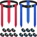 Hilhook Flag Football Belts, 9 Player Flag Football Set with 42 Flags for Kids Youth and Adults Training Equipment