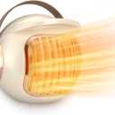 Space Heater, Portable Heater for Office Desk, 400W Mini Tent Warmer for Camping (Indoor Use), With Tip-Over Protection, Lightweight (Cream White)