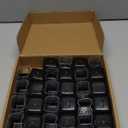 28 Pcs Chair Leg Sliders for Carpet Rug, Square Chair Leg Floor Protectors Glides, Dining Room Furniture Foot Caps, Silicone Covers with Plastic Pads, No Scratches (Fit:1-1/8"~1-7/16", Clear)