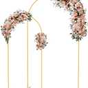 Metal Arch Backdrop Stand Set - Set of 2 (7.2ft/6.0ft), Gold Wedding Stand with Stable Base, Elegant Backdrop Cover for Party, Birthday, Baby Shower, Graduation, Easy to Assemble
