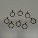 Antique Brass Curtain Rings with Eyelets for Up to 3/4-inch Curtain Rods (Set of 30 PCS Curtain Rings) (1 inch Inner Diameter)