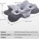 Piercing Pillow for Side Sleepers, Memory Foam Ear Hole Pillow for Ear Pain Relief & CNH, Cervical Neck Support Pillow, Ergonomic Butterfly Design with Cooling Cover