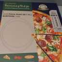 Pizza Pan - 14 Inch Nonstick Pizza Pan for Oven with Widen Handles for Cooking, Baking, and Grilling - Durable, Even Heating, Long-Lasting Kitchen Cookware (1, Black)