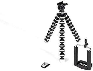 GPX 7 Inch Micro Smartphone Tripod, Includes Smartphone Adapter and Mounting Adapter, Max Height 6.1 Inches (TPD78B), Black