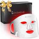 Red Light Therapy for Face, Advanced LED Face Mask Light Therapy, Red Light Therapy Mask - Red, Blue & Infrared Light Therapy for Acne, Wrinkles & Skin Rejuvenation | Enhanced Eye Protection