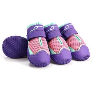 Dog Boots & Paw Protectors with Reflective Strip Rugged Anti-Slip Rubber Soles Breathable for Winter Snowy Day, Summer Hot Pavement, Outdoor Walking (Width Size 8 : 7 cm (2.75 inch))
