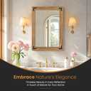 Bathroom Mirror for Wall with Wooden Frame, 20"x28" Solid Wood Vanity Mirror for Farmhouse, Bathroom, Bedroom, Vertical or Horizontal Hanging Brown, 28"L x 20"W
