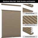 LazBlinds Top Down Bottom Up (TDBU) Cordless Cellular Shades, Light Filtering Honeycomb Shades Thermal Insulation Noise Reduction Blinds for Windows, 32" W x 64" H, Brown