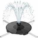 Solar Fountain Pump with 3 Spray Height Adjustment, Upgraded PET Solar Bird Bath Fountains with 6 Nozzles, Solar Water Fountain Pump for Outdoor, Bird Bath, Garden, Pool, Pond