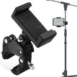 DOITOOL Mic Stand Phone Holder Clip with 180 Adjustable Rotating Head Secure Clamp for Smartphones Compatible with Microphone Stands Ideal for Music Recording and Streaming