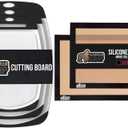 Gorilla Grip Cutting Board Set of 3 and Silicone Baking Mats, 2 Pack, Both in Black Color, Cutting Boards are Reversible, Baking Mats are Quarter Sheet Size, 2 Item Bundle