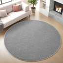 Nuttumico Grey Ultra Soft Round Area Rugs for Living Room Bedroom, 4x4 Feet Grey Washable Non-Slip Indoor Rugs, Thickened Memory Foam Modern Indoor Circle Carpet for Boys Girls Room Home Decor
