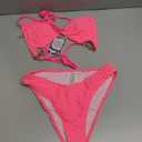 swimall Women's Triangle Bikini Set Cheeky High Cut Sexy Two Piece Swimsuit Cute Halter Bathing Suit (Pink) S