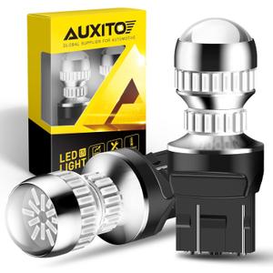 AUXITO 7440 7443 LED Bulb Red for Tail Lights Brake Lights, Super Bright T20 W21W 7441 7444 LED Replacement for Stop Tail Brake Signal Parking Reverse Backup Lights, Pack of 2